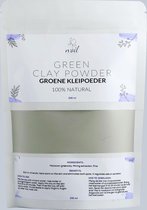 Huidverzorging- Groene kleipoeder voor gezichtsmasker- 100% natuurlijk-Hamam-masker - 200g-n'oil
