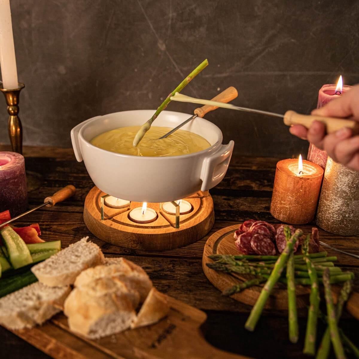 Boska Candlelight Fondue Twinkle - Voor 1.200 gram Kaasfondue - 1,6 liter – foto 7
