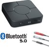 Phannie 2 in 1 Bluetooth Receiver & Transmitter - Stream Station - Audio Adapter - BT 5.0 - 3.5mm AUX/RCA - Zender - Ontvanger - Met Microfoon - HD Geluid - Handsfree Bellen - Laptop - Autoradio - TV - Speaker