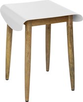Atmosphera Kruk wit - Mangohout en staal - H47 cm