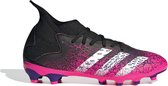 adidas Predator Sportschoenen - Maat 34 - Unisex - zwart - roze - wit - paars