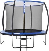 Segenn's Trampoline Met Veiligheidsnet - Trampolines - Tuin - Ladder - Gevoerde Stangen - Zwart-Blauw - Ø 305