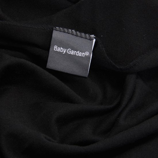 Baby Garden draagdoek zwart - Ergonomisch - Original - Inclusief slabbetje