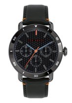 Ted Baker Magarit Chronograph - Herenhorloge - BKPMGS003 - Zwart - Lederen horlogeband - Chronograaf - 46 MM