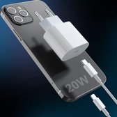 iPhone 12 oplaadstekker 20W USB-C Power oplader met kabel | 2 Meter |  Apple iPhone 12 - Apple iPad - USB-C Apple Magsafe|Snellader iPhone 12 / 11 / X / iPad / 12 Pro Max / iPhone 12 Pro | iP