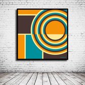 Modern Art N° 103 Canvas - 100 x 100 cm - Canvasprint - Op dennenhouten kader - Geprint Schilderij - Popart Wanddecoratie
