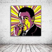 Pop Art Good Fellas Robert De Niro Canvas - 100 x 100 cm - Canvasprint - Op dennenhouten kader - Geprint Schilderij - Popart Wanddecoratie