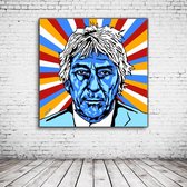 Pop Art John Cale Canvas - 90 x 90 cm - Canvasprint - Op dennenhouten kader - Geprint Schilderij - Popart Wanddecoratie