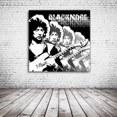 Pop Art Ritchie Blackmore Canvas - 90 x 90 cm - Canvasprint - Op dennenhouten kader - Geprint Schilderij - Popart Wanddecoratie