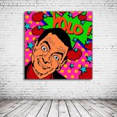 Mister Bean Yolo Pop Art Poster - 90 x 90 cm Fotopapier Mat 180 gr - Popart Wanddecoratie