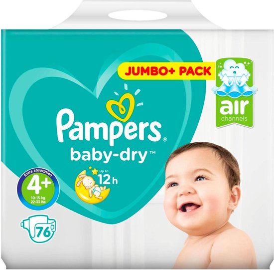 Pampers Bébé-Dry Couches Taille 4 4-76 Pièces
