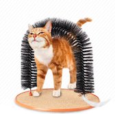 WiseGoods Luxe Borstelboog - Zachte Massage Boog - Borstel - Katten Benodigdheden - Krabpaal - Kattenspeelgoed - 36x29x35 CM