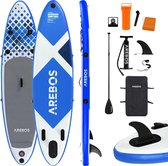 AREBOS Stand Up Paddel SUP Board Dubbele laag Opblaasbaar met Paddel