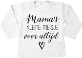 Shirt meisje-mama's kleine meisje voor altijd-wit-zwart-Maat 86