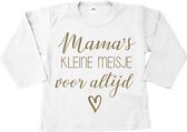Shirt meisje-mama's kleine meisje voor altijd-wit-goud-Maat 68