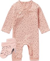 Noppies SET(3delig) Playsuit Noorvik Peach met 2 paar bijpassende sokjes - 50