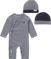 Noppies SET(2delig) Playsuit Noorvik Navy stripe met Muts - 56