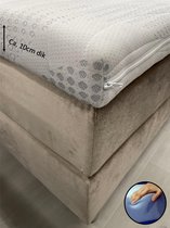 Topdekmatras - Topper Hotel XL - Koudschuim HR45 10cm dik -  cool en fresh Tijk - STEVIG - 120x220