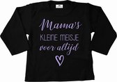 Shirt meisje-mama's kleine meisje voor altijd-zwart-lila-Maat 74