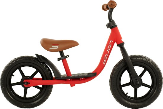 Sajan Loopfiets - Balance Bike - Jongens en Meisjes - Loopfiets 2 Jaar - Buitenspeelgoed - Mat-Rood