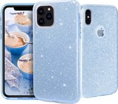 TF Cases | Samsung Galaxy A7 (2018) | Backcover | Silicone | Glitter blauw | High Quality