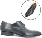 Stravers - Moderne Brogues Maat 39 Heren Zwart Grote Maten Veterschoenen