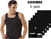 Heren onderhemd - Zwart - 5 Pack - Maat XXL