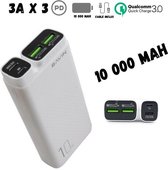 Powerbank 10.000mAh Vermogen Quick Charge 3.0 – iPhone, Samsung ... – Externe Batterij – Snellader – USB-C Aansluiting - B-190