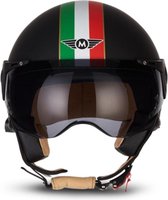 MOTO H45 V Venetië Zwart, jethelm, scooterhelm, motorhelm, L, hoofdomtrek 59-60cm