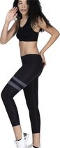 Dames Legging | legging met patroon | hoogsluitend |elastische band |hardlopen – sport – yoga – fitness legging | polyester | elastaan | lycra |zwart | M