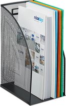 tijdschriftenhouder - A4 - 32 x 16 x 24,5 cm - breed - zwart