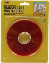Stolz montagetape transparant | 10 mm x 10 m | Dubbelzijdig klevend | Montage tape | Plakband