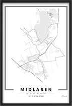 Poster Dorp Midlaren A3 - 30 x 42 cm (Exclusief Lijst)