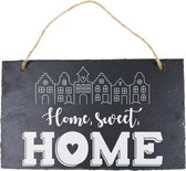 Wandbord van Leisteen - met Spreuk: Home, Sweet, HOME - Tekstbord