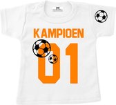 Shirt kind voetbal-kampioen 01-Maat 110/116