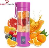 KAUFFMANN Blend 2 Go PRO - Smoothie maker - Draagbare Blender op USB accu - Mini Blender To Go – 4 Bladen – 380ml – Paars - Juice Blender - Portable Blender - Proteine Shaker - Fitness Dieët