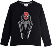 Marvel - kleuter/kinder - Spiderman - longsleeve - zwart - maat 104