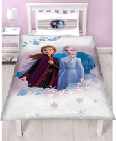 Frozen Disney Dekbedovertrek - Disney Frozen Dekbedovertrek Forest - Eenpersoons - 140 x 200 cm - Polyester