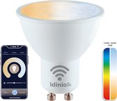 IDINIO Slimme GU10 LED spot - Dimbaar - White & Color - Met App & Tijdschema - 1 x