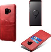 Samsung Galaxy S9 Telefoonhoesje | PU Leren Back Cover | Pasjeshouder | Rood