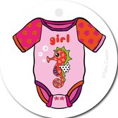 Tallies Cards - kadokaartjes  - bloemenkaartjes - GIRL - Popart - set van 5 kaarten - geboortekaart - geboorte - baby - in verwachting - 100% Duurzaam
