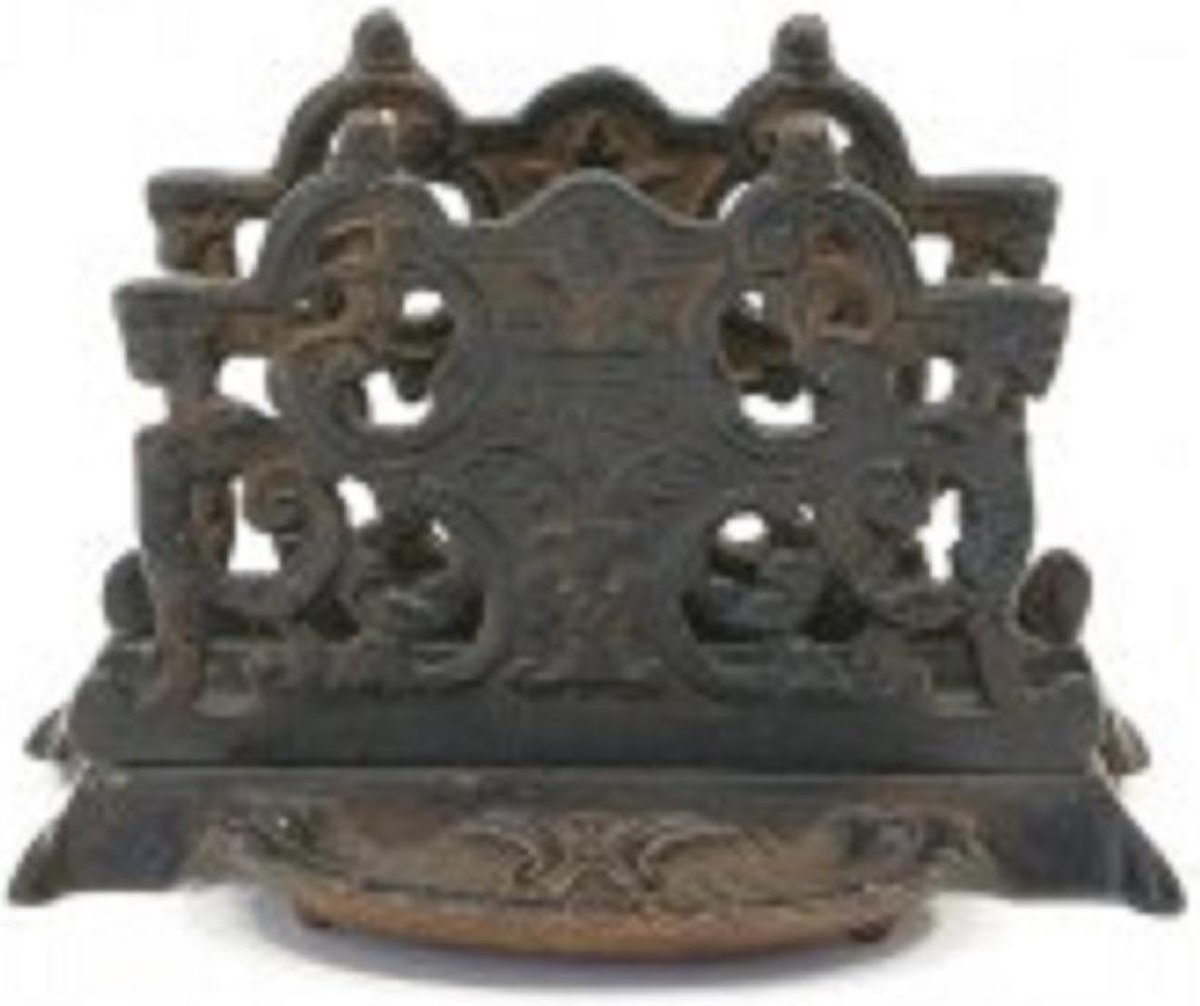 Brievenstandaard / Servetstandard Zwart 15x10x10cm