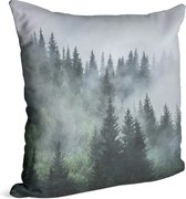 Misty Forest - Foto op Sierkussen - 50 x 50 cm