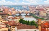 Ponte Vecchio, brug over de Arno in Florence - Foto op Forex - 90 x 60 cm