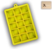 Ijsblokjesvorm Geel - JLCuisine - inclusief deksel - 15 ijsblokjes - 100% BPA vrij - Zomer