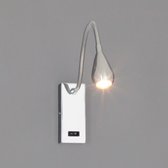 Lindby - LED wandlamp - 1licht - metaal - chroom - Inclusief lichtbron