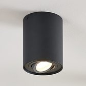 Arcchio - plafondlamp - 1licht - Metaal, aluminium - H: 12.5 cm - GU10 - antraciet