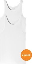 SCHIESSER 95/5 singlets (2-pack) - O-hals - wit - Maat: XL