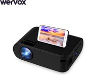 Wervox - Beamer - 3500 Lumens - Koppelbaar met telefoon - 1280*768P - Mini beamer - Projector - Mini projector - Zwart