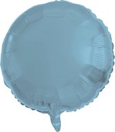 Folat - Folieballon Rond Pastel Blauw - 45 cm